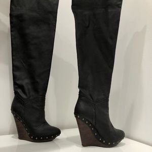 Colin Stuart Man made leather (faux) wedge boots